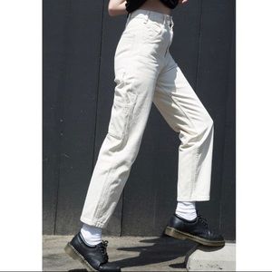 Brandy Melville Ariana Painter Pants Creme